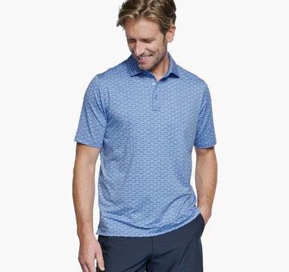 XC4® Performance Print Polos + Cool Degree® - Blue Shark