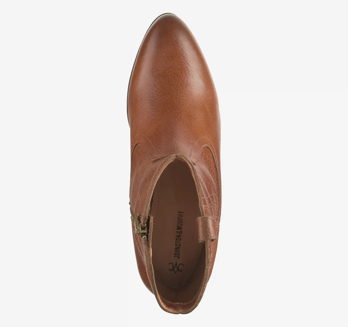 Tristen Western Bootie - Cognac Waterproof Full Grain