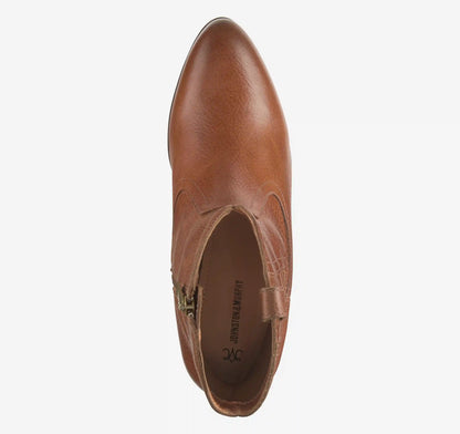 Tristen Western Bootie - Cognac Waterproof Full Grain