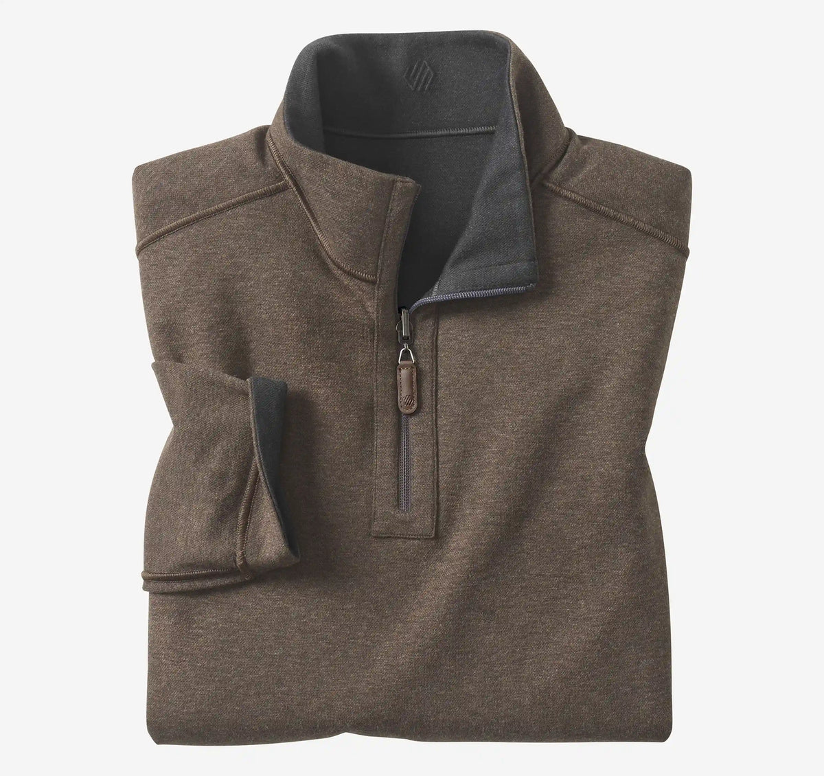 Icon Reversible Quarter-Zip - Charcoal/Brown