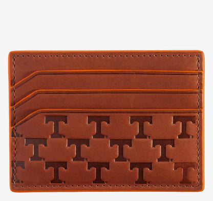Collegiate Embossed Weekender Wallet - University of Tennessee - Tan Full Grain