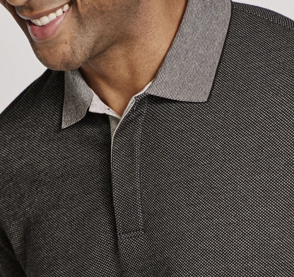 Tonal Polo - Charcoal Birdseye