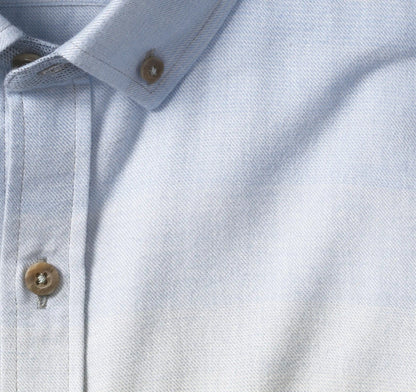 Huntley Mélange Shirt - Blue/Brown Brushed Ombre
