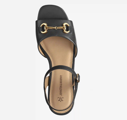 Edith Bit Sandal - Black Glove Leather