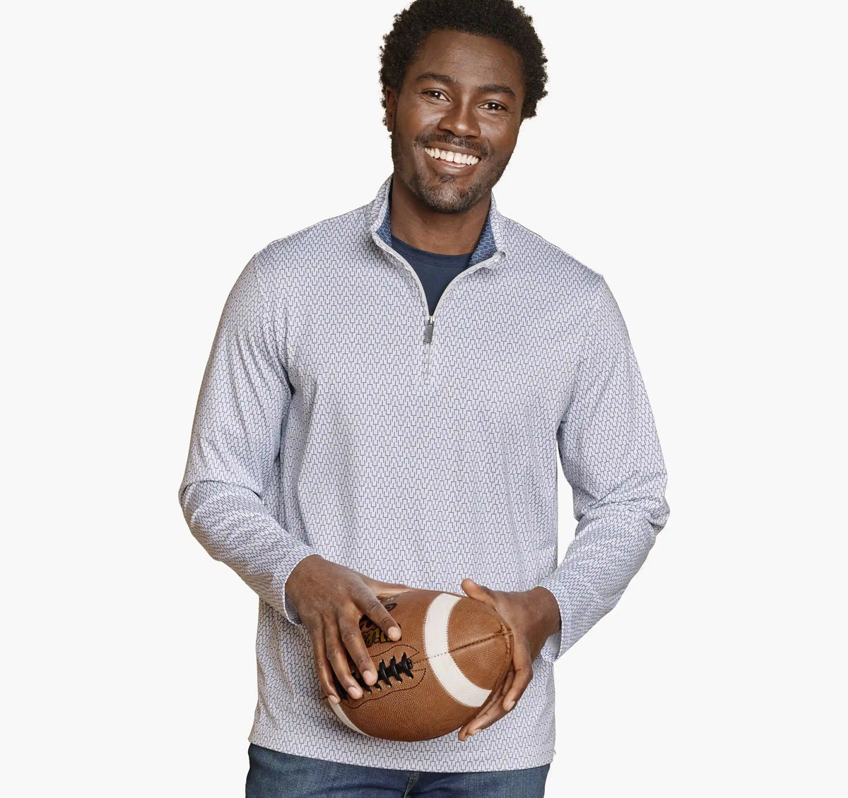 Game Day XC+™ Goal Post Print Quarter-Zip - Navy