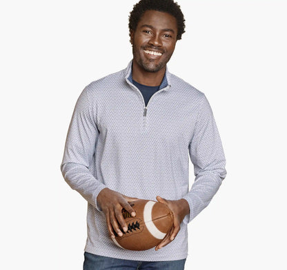 Game Day XC+™ Goal Post Print Quarter-Zip - Navy