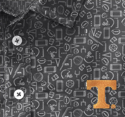 Collegiate XC+­™ Multi Sport Print Polo - University of Tennessee - Black