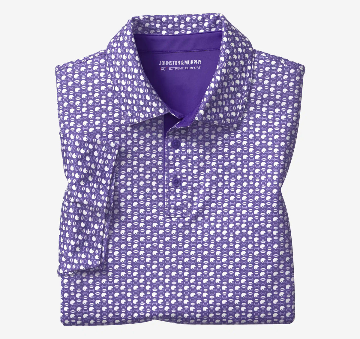 Game Day XC+™ Helmet-and-Football Print Polo - Purple