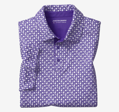 Game Day XC+™ Helmet-and-Football Print Polo - Purple