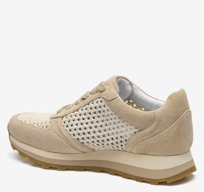 Piper Crochet Lace-Up - Sand Suede/Crochet
