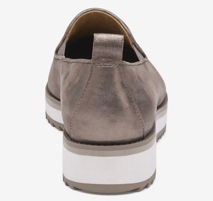 Ulyssa Slip-On - Taupe Italian Metallic Kid Suede