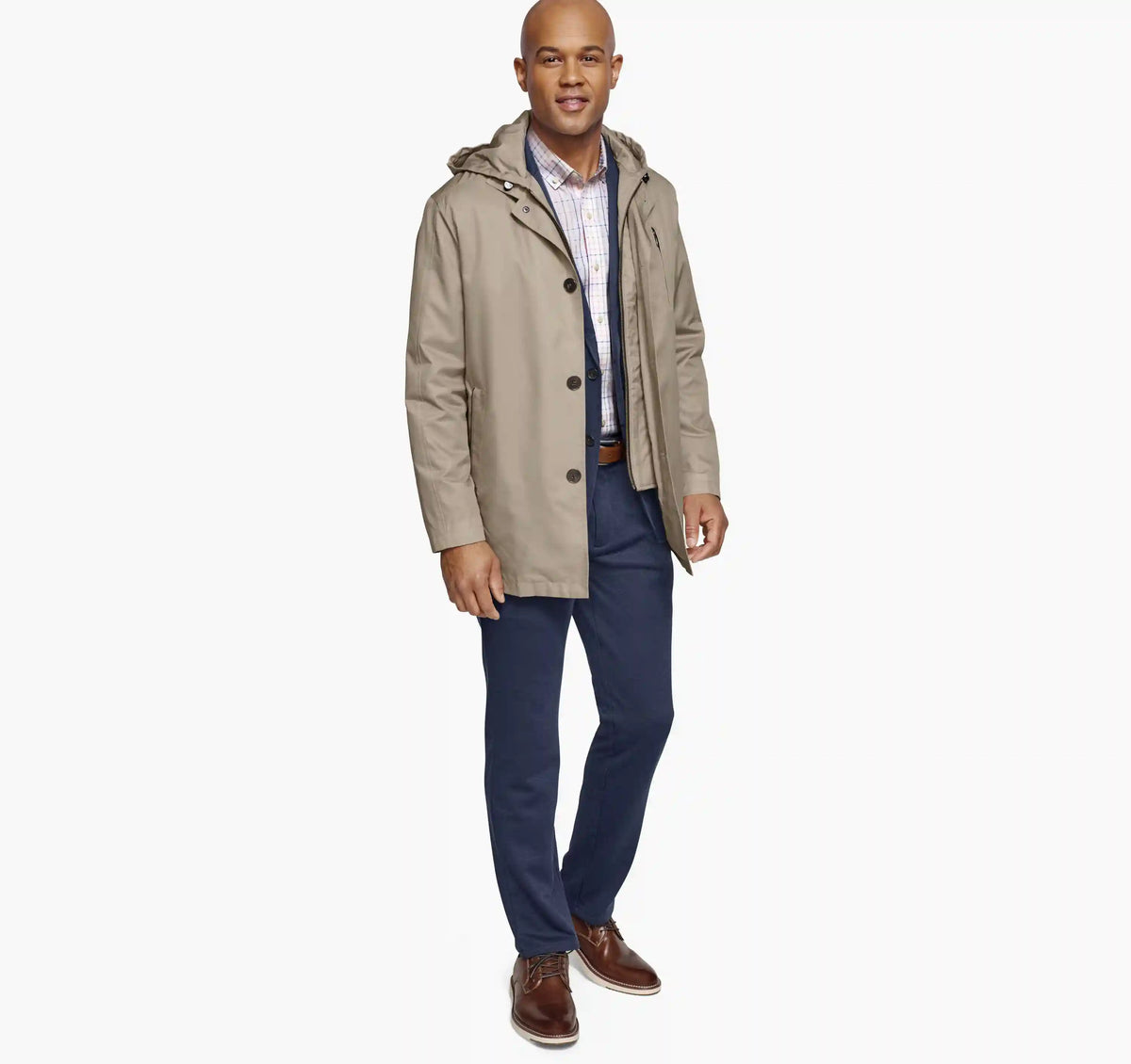 Upton Water-Resistant Raincoat - Khaki