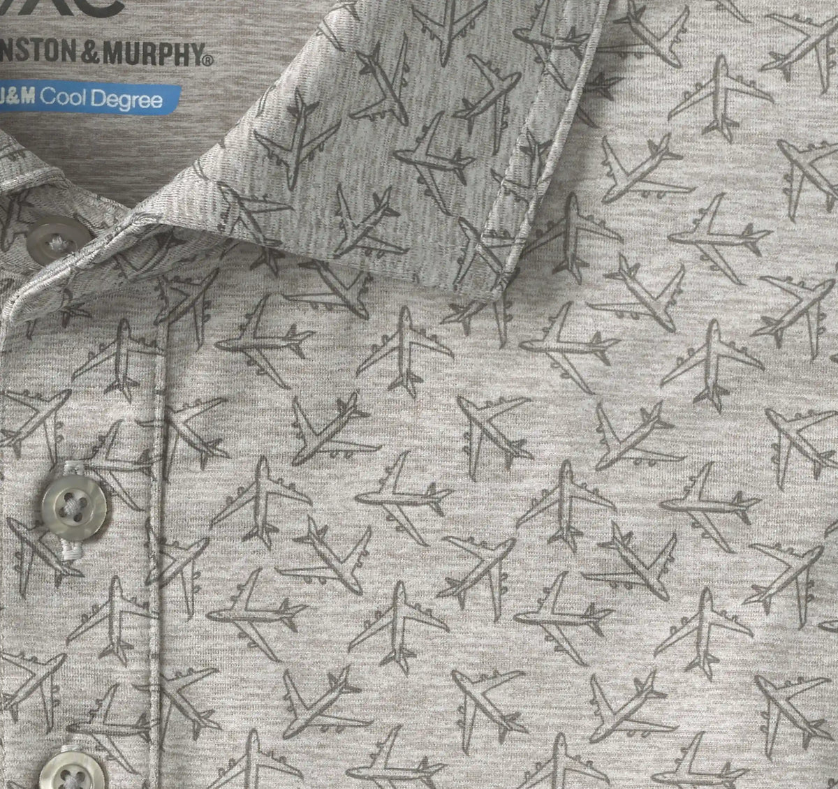 XC4® Performance Print Polos + Cool Degree® - Gray Airplane