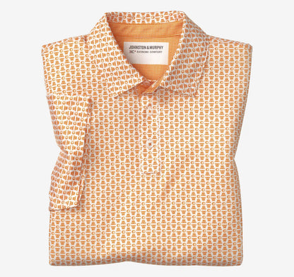 Game Day XC+™ Basketball Print Polo - Orange
