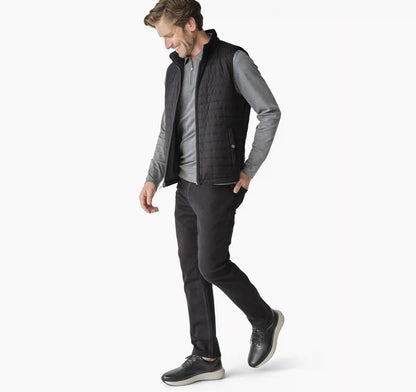 Kenner Reversible Vest - Black/Black Mini Grid