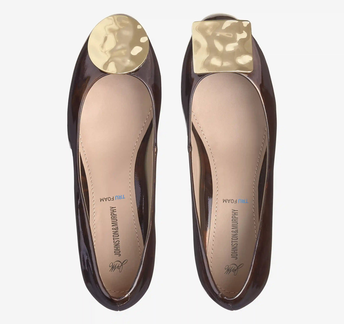 Sienna Ornamental Pump - Dark Brown Brushed Italian Patent Leather