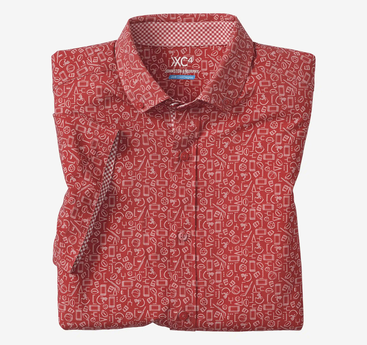 Game Day XC4® Short-Sleeve Multi-Sport Print Shirt - Red