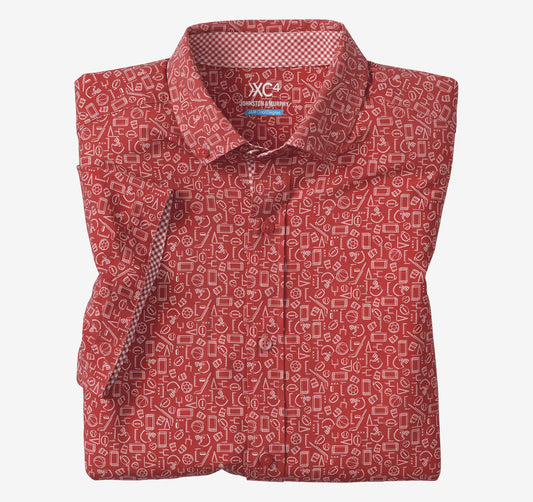 Game Day XC4® Short-Sleeve Multi-Sport Print Shirt - Red