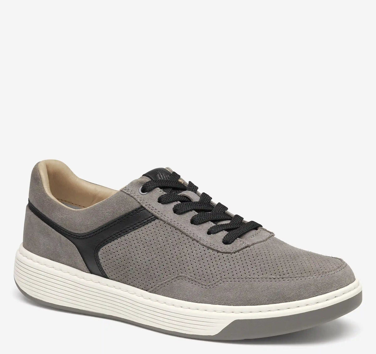 Dawson Moc Toe U-Throat - Gray Suede/Black Full-Grain Leather