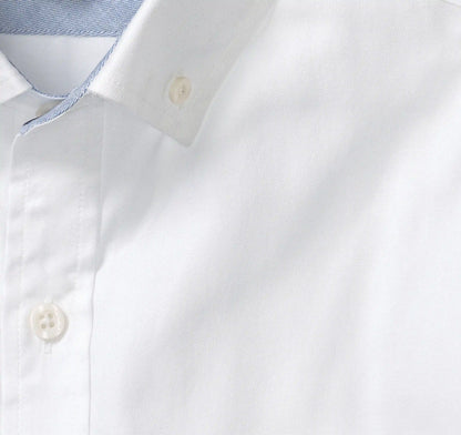 Long-Sleeve Oxford Shirt - White Oxford