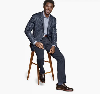 XC Flex® Pinnacle Knit Blazer - Navy Plaid
