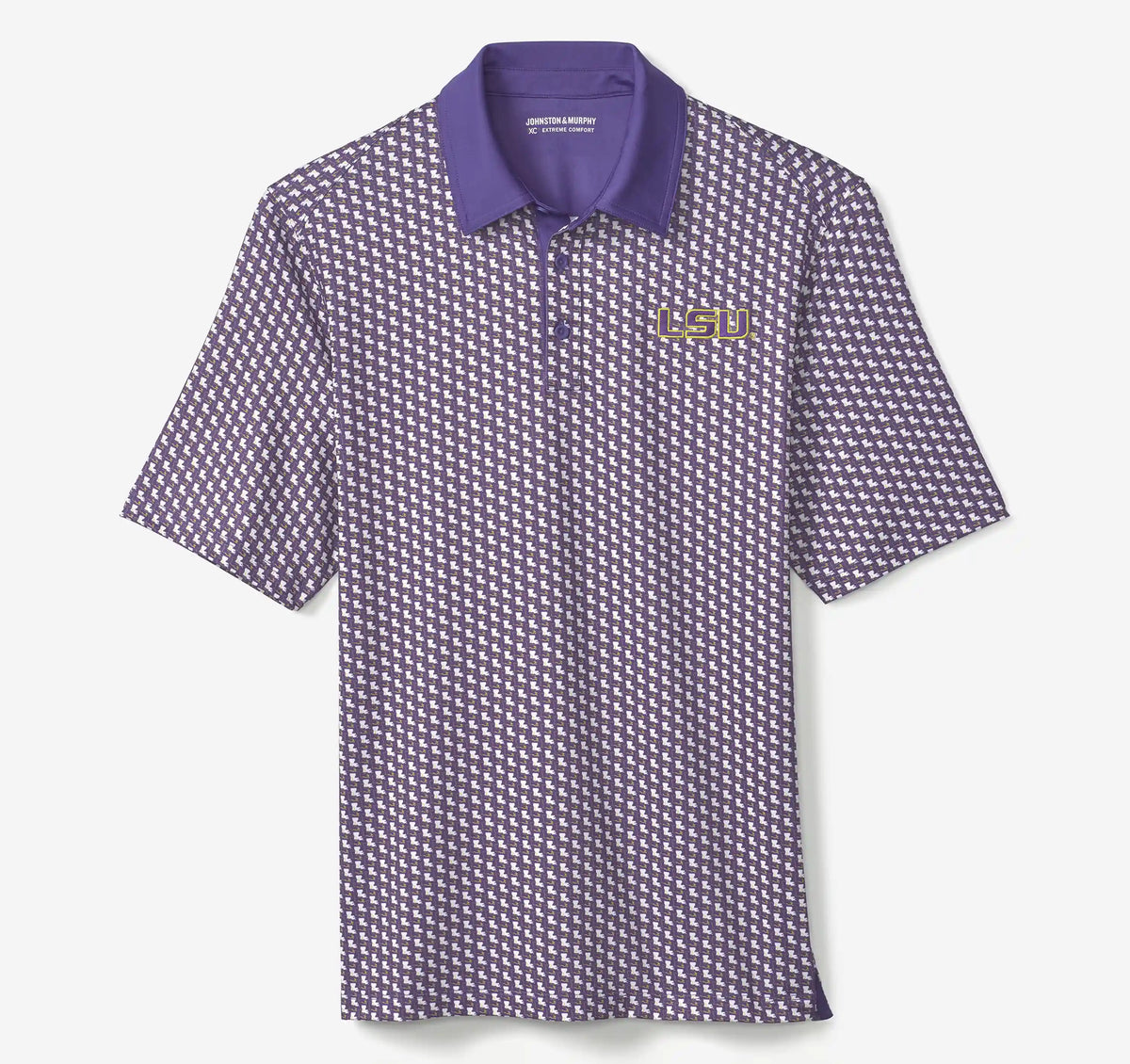 Collegiate XC+™ State Print Polo - LSU - Purple