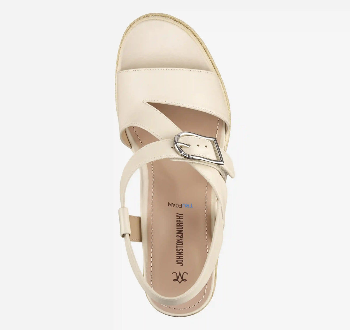 Addison Asymmetrical Wedge - Bone Nappa Leather