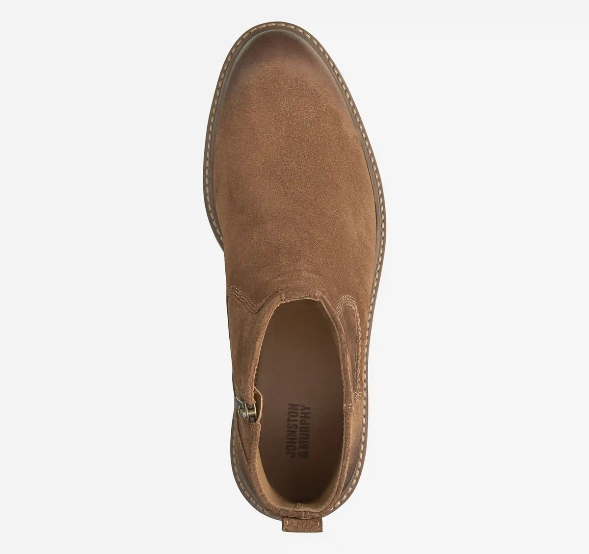 Barrett Zip Boot - Brown Waxed Suede