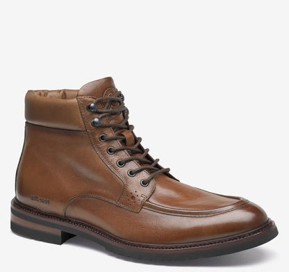 Hartford Moc-Toe Boot - Tan Italian Full-Grain Leather