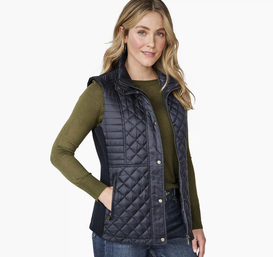 Quilted Vest - Navy