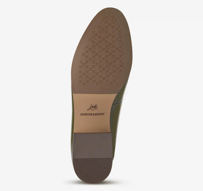 Ali Chain Loafer - Olive Patent Leather