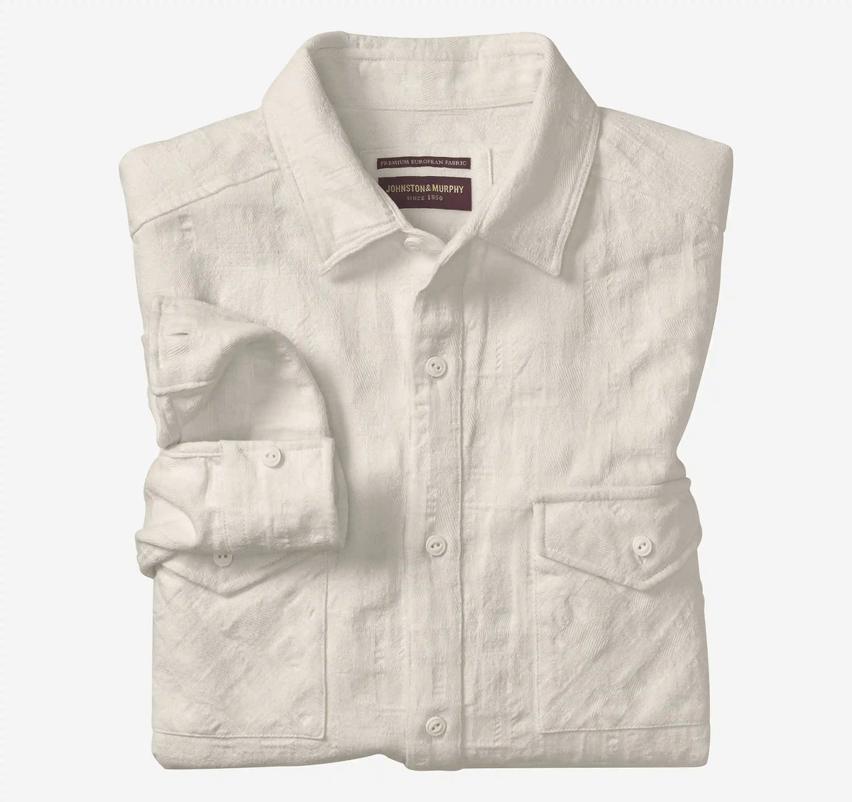 Textured Shirt Jacket - Ivory