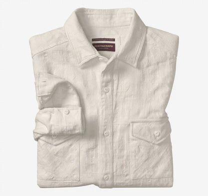 Textured Shirt Jacket - Ivory