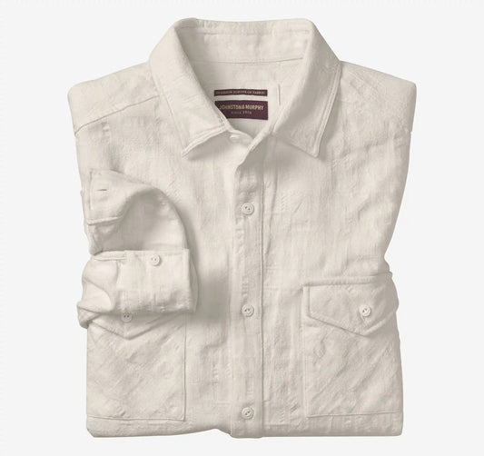 Textured Shirt Jacket - Ivory