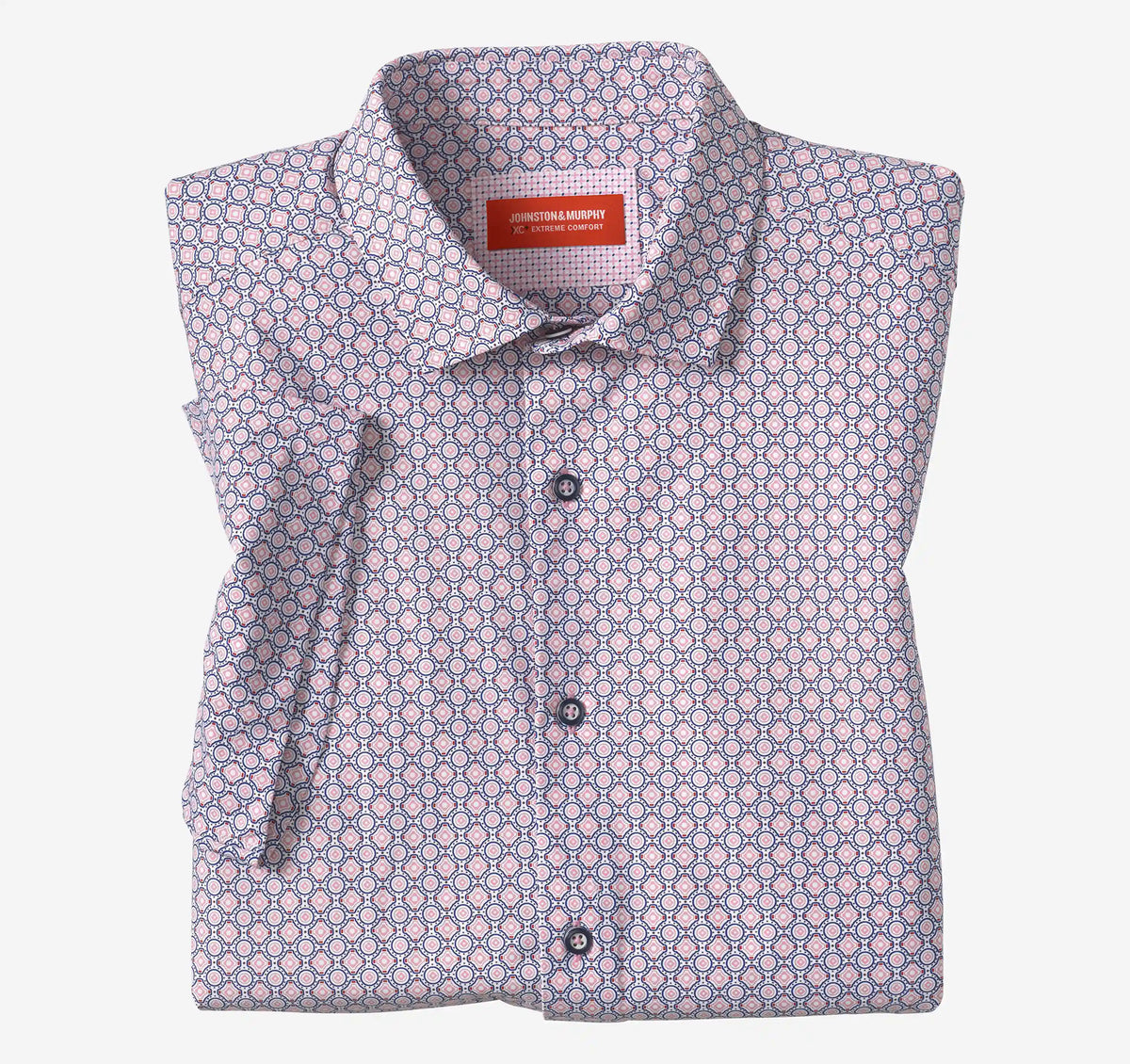 XC+™ Motion Short-Sleeve Print Knit Shirt - Pink Medallion