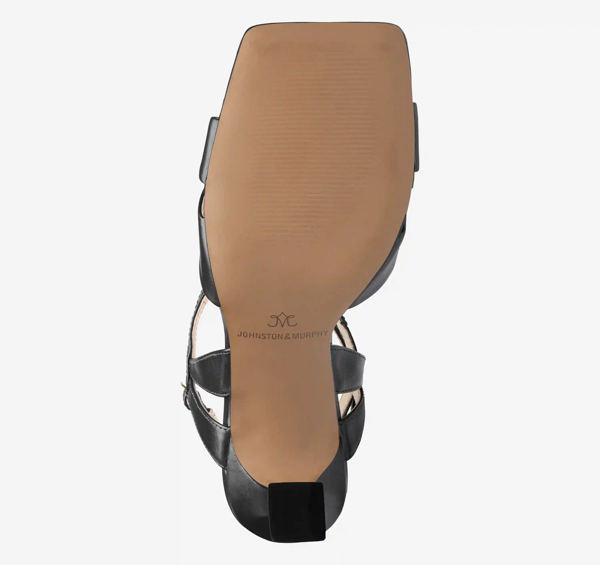 Christine Cross-Band Sandal - Black Glove Leather