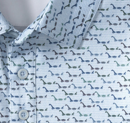 XC+™ Ace Performance Polo - Light Blue Water Monster