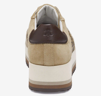 Gracie Colorblock Lace-Up - Sand Kid Suede/Leopard Haircalf