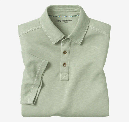 Vintage Slub Polo - Sage