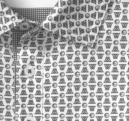 Game Day XC+™ Basketball Print Polo - Black