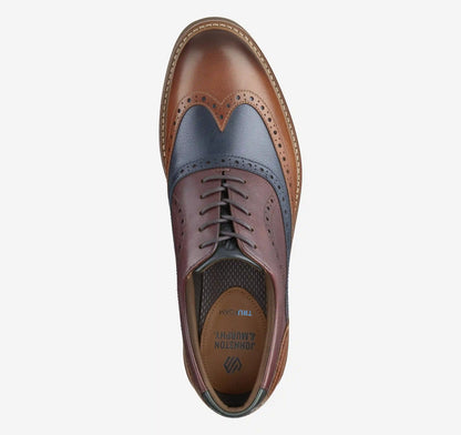 Tyson Wingtip - Tan/Navy/Burgundy Hand-Finished Full-Grain Leather