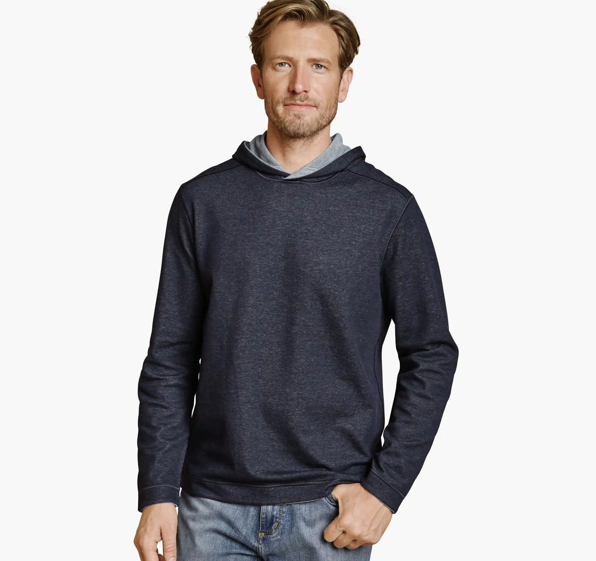 Icon Reversible Hooded Pullover - Navy/Storm