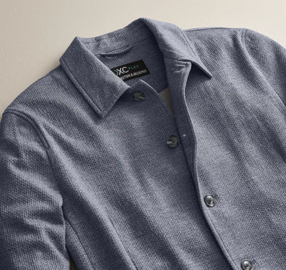 XC Flex® Knit Full-Button Blazer - Blue