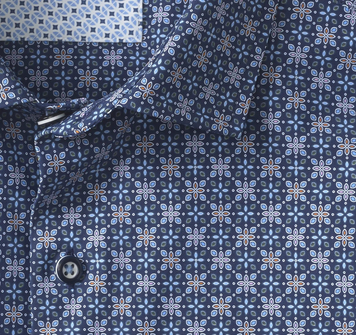 XC+™ Motion Short-Sleeve Print Knit Shirt - Navy Petal