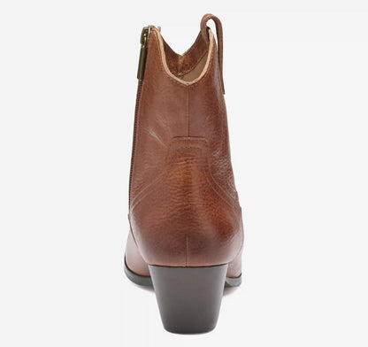 Tristen Western Bootie - Cognac Waterproof Full Grain
