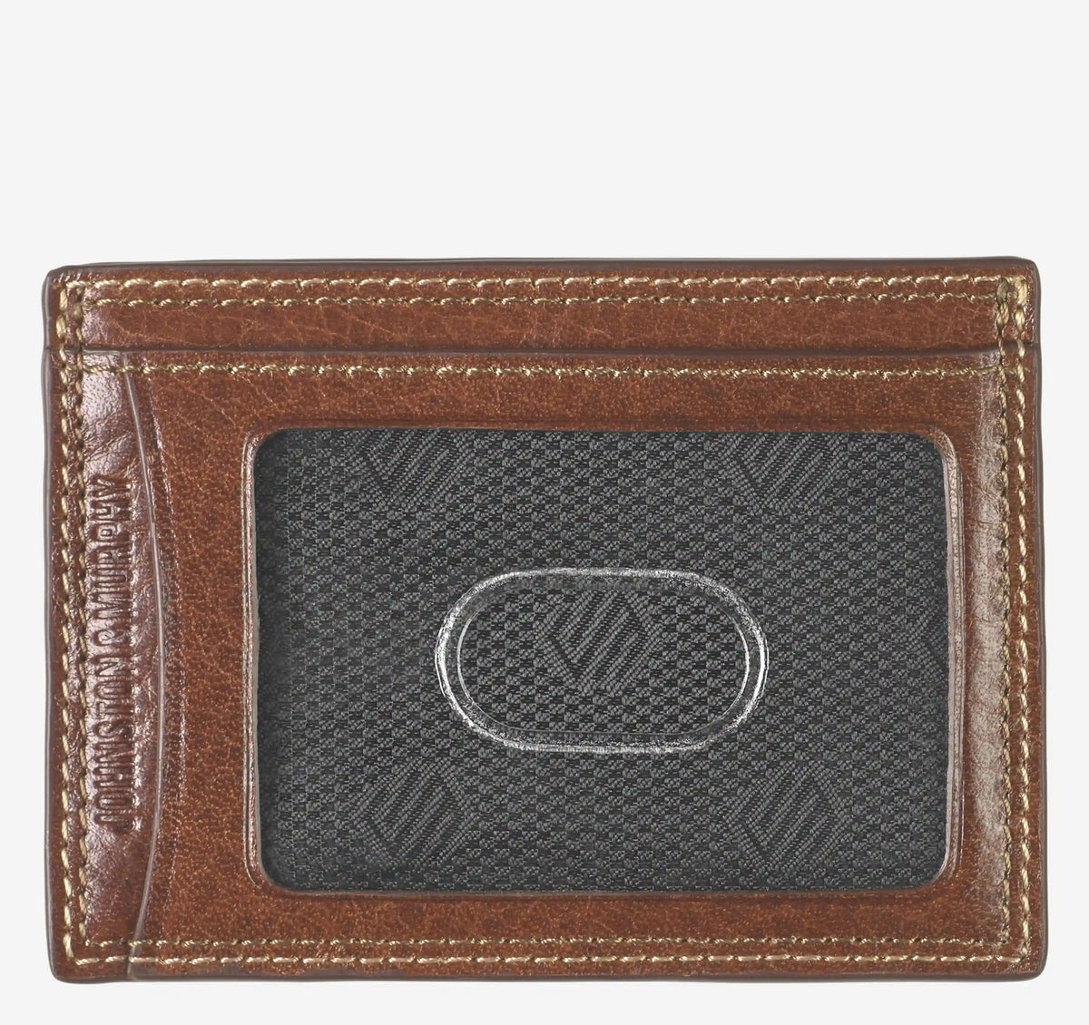 Double Contrast Stitch Weekender Card Wallet - Tan