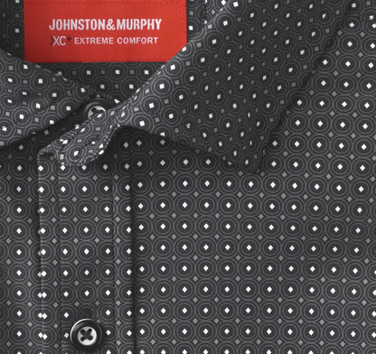 XC+™ Motion Long-Sleeve Print Knit Shirt - Black Circle Diamond Print