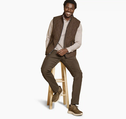 Upton Reversible Vest - Light Brown/Brown Plaid