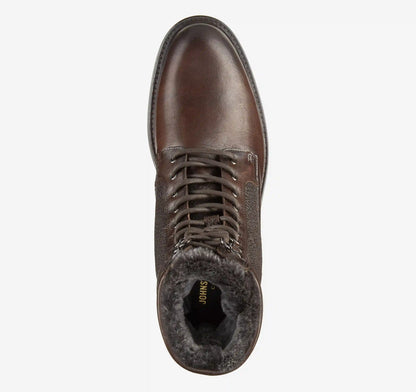Latham Plain Toe Shearling Boot - Dark Brown European Calfskin/Shearling