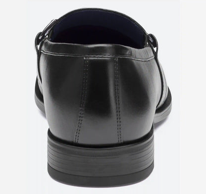 Gibbons Embossed Bit Loafer - Black Full-Grain Leather